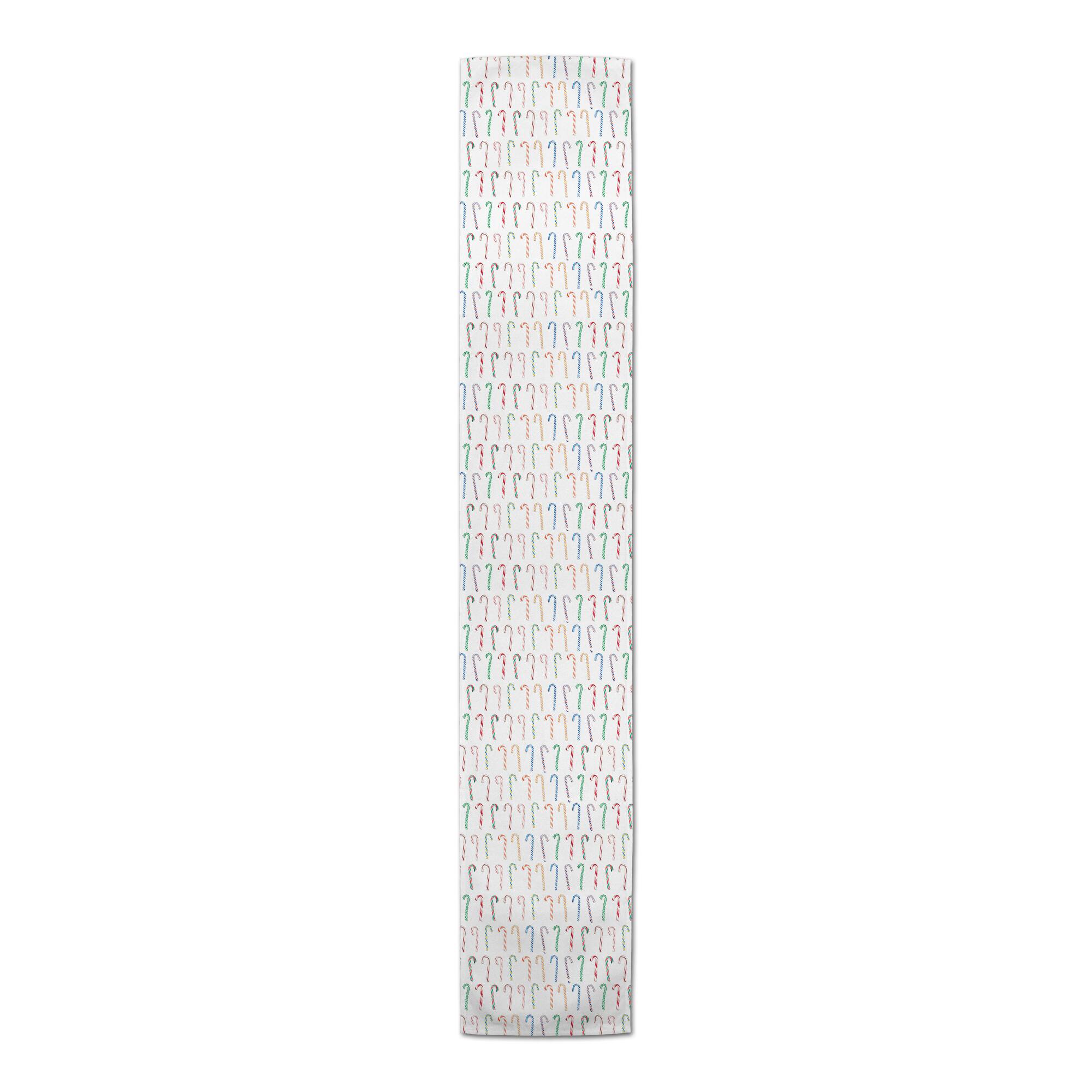 Candy Cane Pattern 16x90 Poly Twill Table Runner